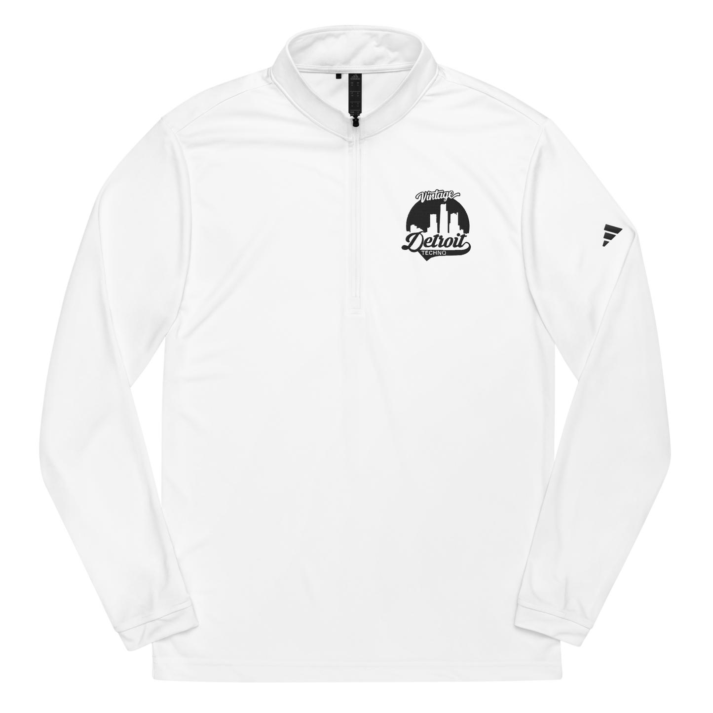 Vintage Detroit Techno Black Logo Quarter zip pullover